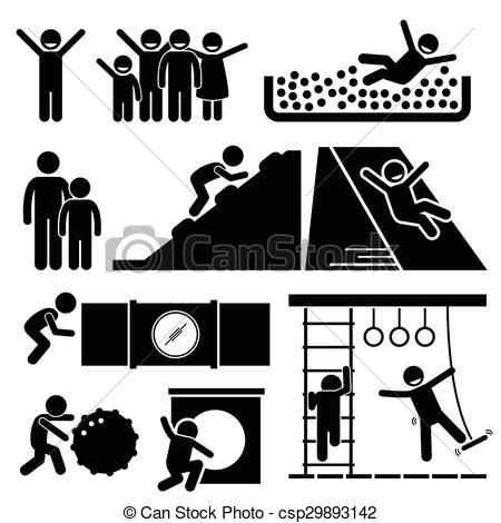 450x470 Indoor Jungle Gym Playground Room Children Are Having Fun - Jungle Gym Drawing