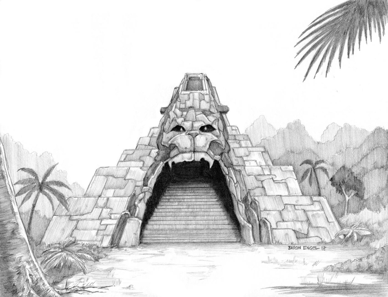 Пещерный храм рисунок