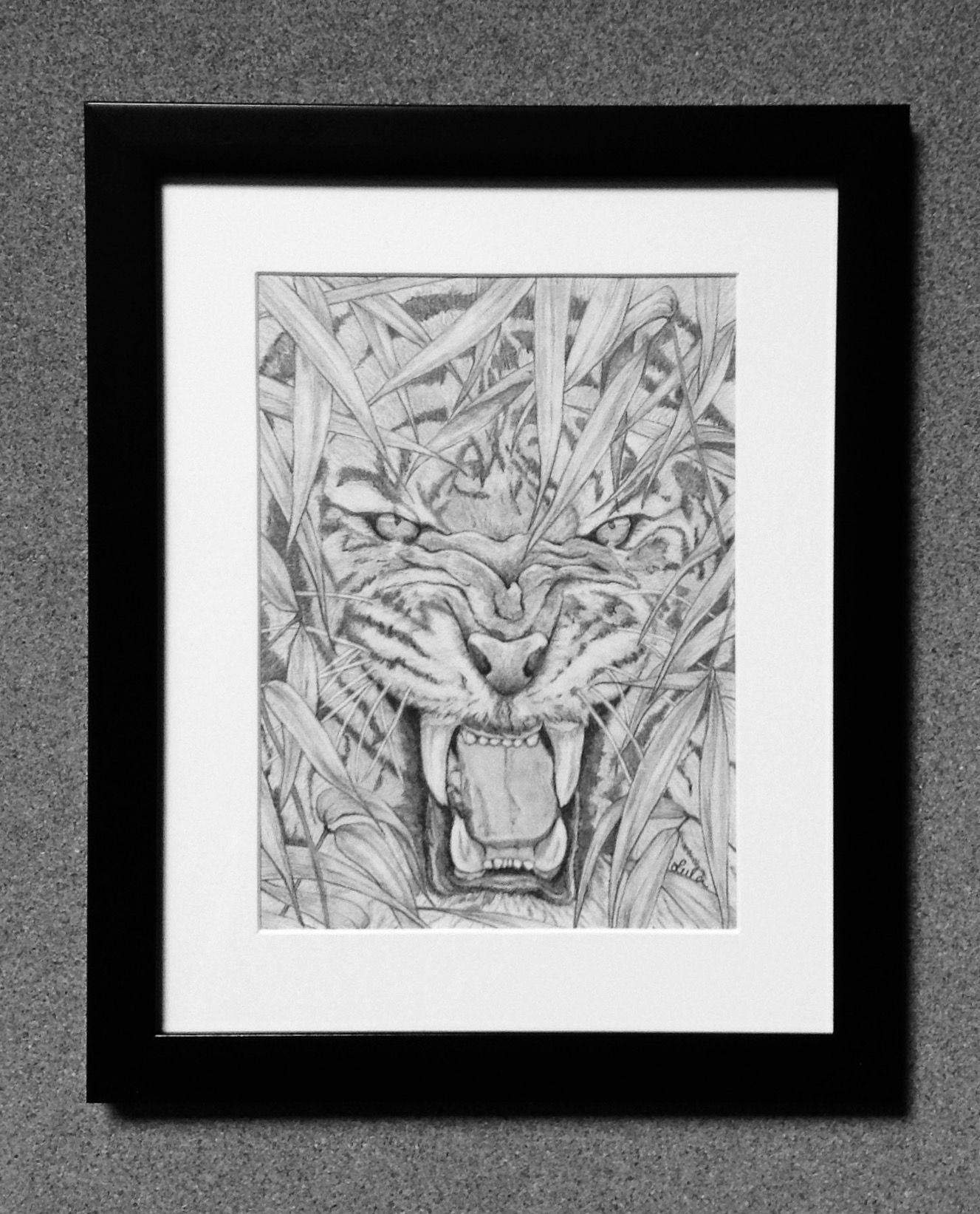 1327x1643 Tiger In The Jungle Pencil Drawing You Never Know Who's Watching - Jungle Pencil Drawing