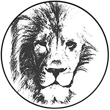 355x355 Short Plush Round Carpet The King Of The Jungle Pencil - Jungle Pencil Drawing