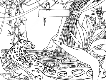 360x273 Coincidental Illustration Despina Illustration - Jungle Scene Drawing