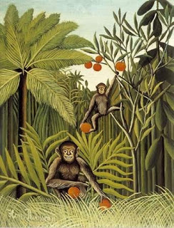 244x320 Henri Rousseau Animal Drawings - Jungle Scene Drawing