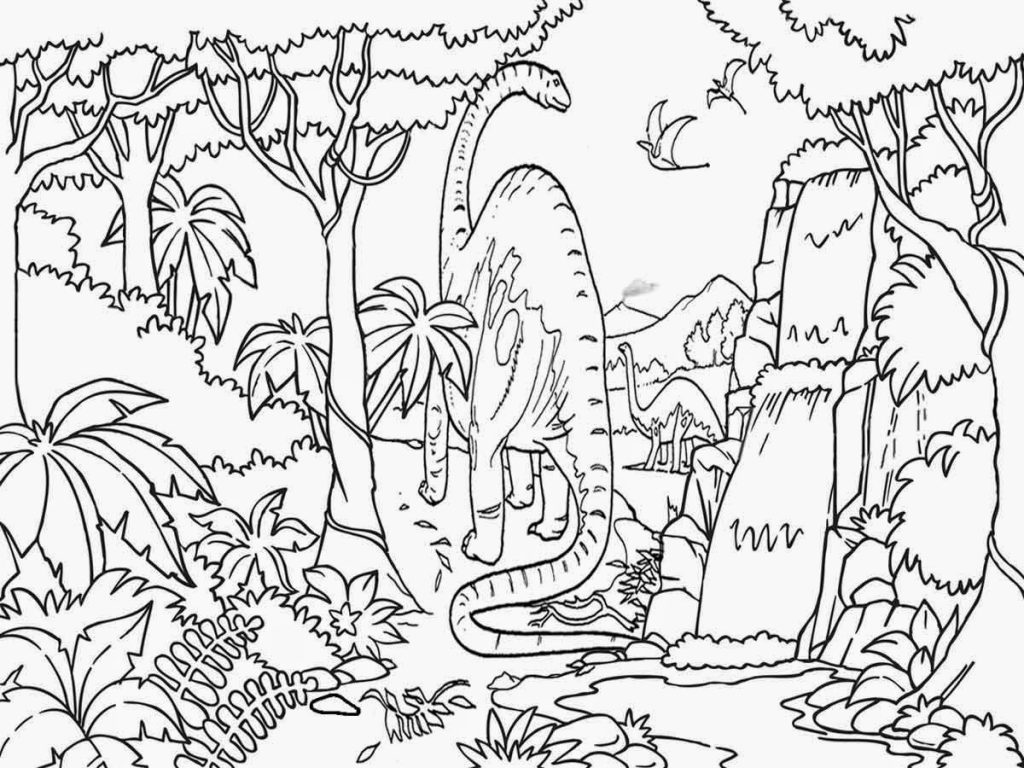 1024x768 Ingenious Ideas Jungle Scene Coloring Pages Drawing At Getdrawings - Jungle Scene Drawing