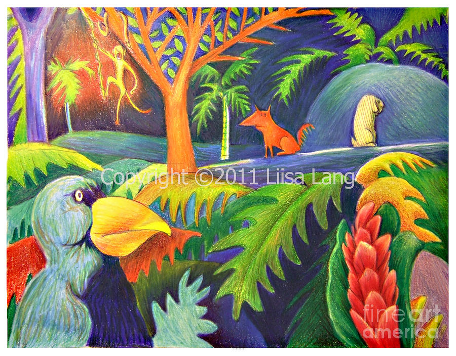 900x704 Jungle Scene Drawing - Jungle Scene Drawing