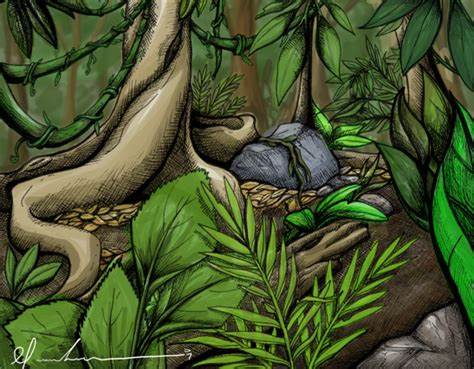 474x369 Jungle Scene Drawing Gtgt - Jungle Scene Drawing