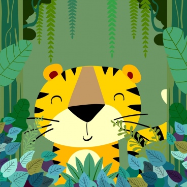 368x368 Jungle Free Vector Download - Jungle Scene Drawing