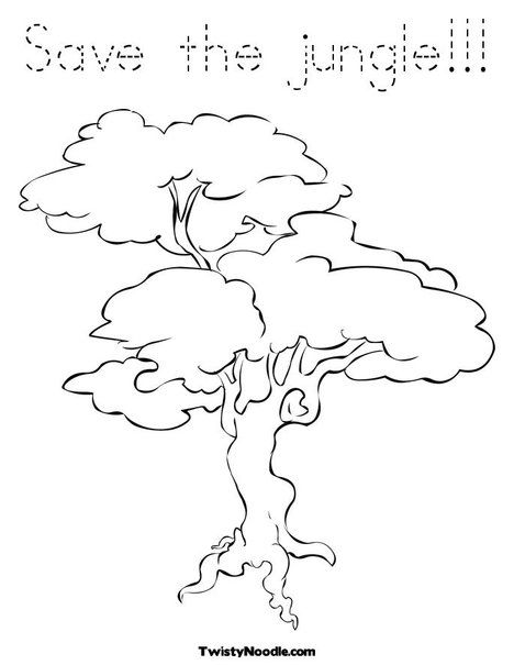 468x605 jungle tree little life jungle theme tree coloring - Jungle Tree Drawing