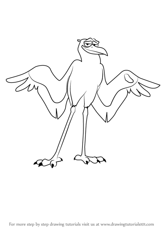 566x800 learn how to draw junior from storks - Junior Drawing