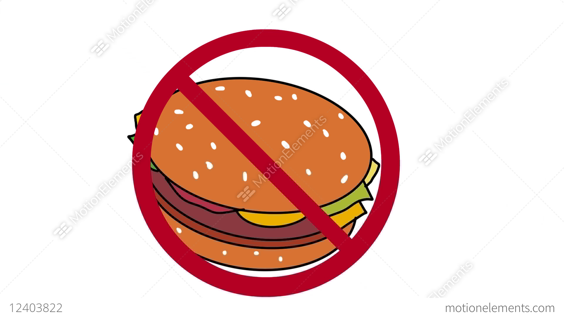 1920x1080 prohibited junk foods color drawing animation stock animation - Junk Drawing