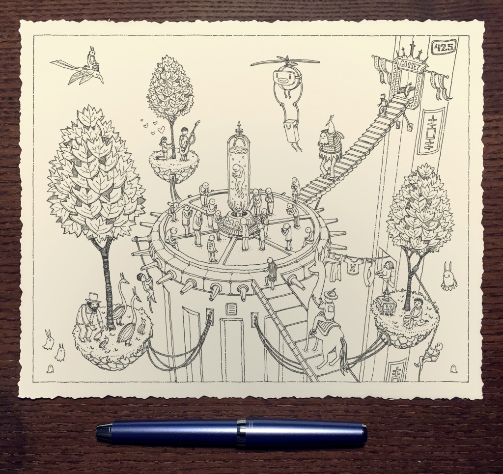 1024x965 Cylinder Sunday - Junkyard Drawing