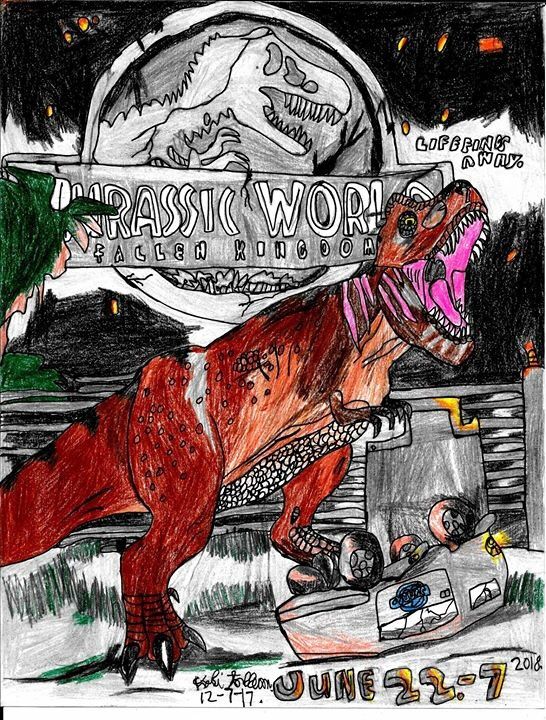 546x720 rexy drawing! jurassic park amino - Jurassic Park Drawing