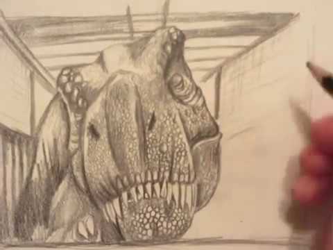 480x360 Tyrannosaurus Rex - Jurassic Park T Rex Drawing