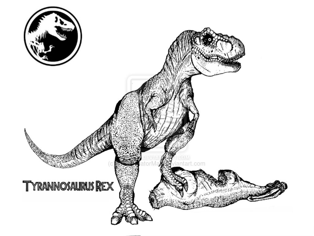 bull t rex drawing