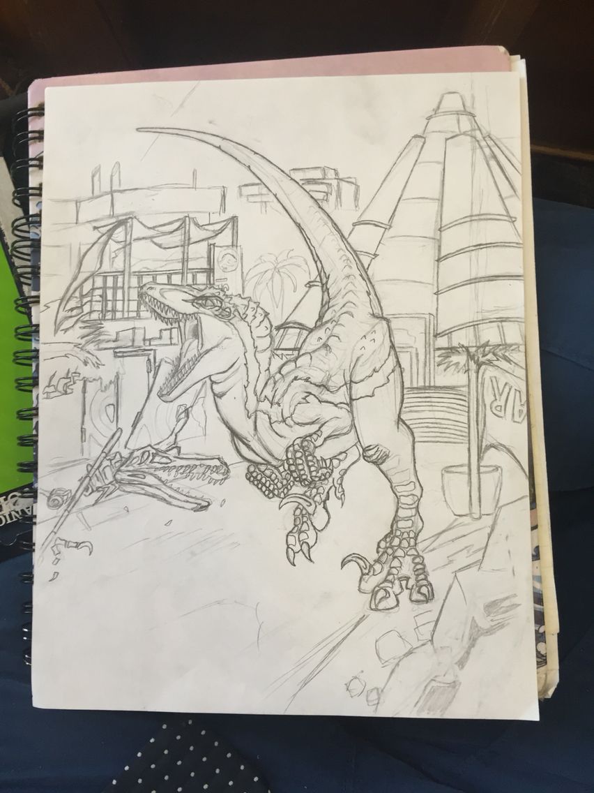 852x1136 I'm Drawing Blue From Jurassic World! I Loved Seeing Her In Action - Jurassic World Drawing