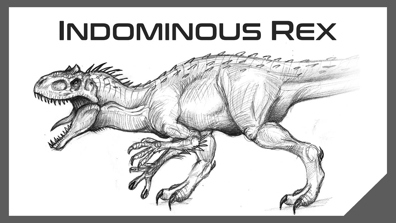 How To Draw Indominus Rex Easy Drawing Tutorial For Kids