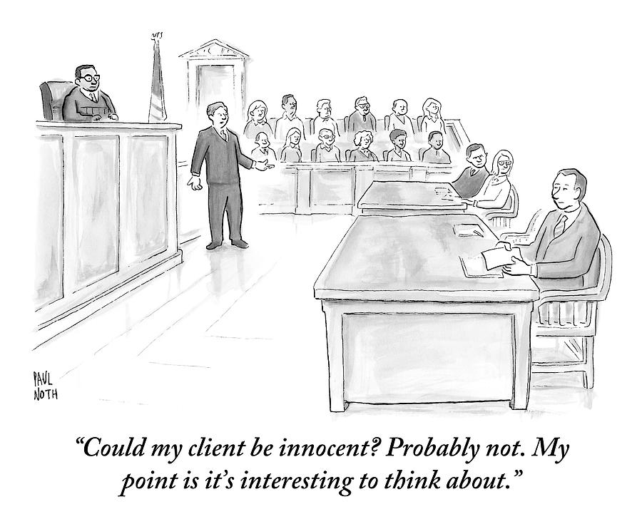 900x742 A Lawyer Makes His Case In Front Of A Jury Drawing - Jury Drawing
