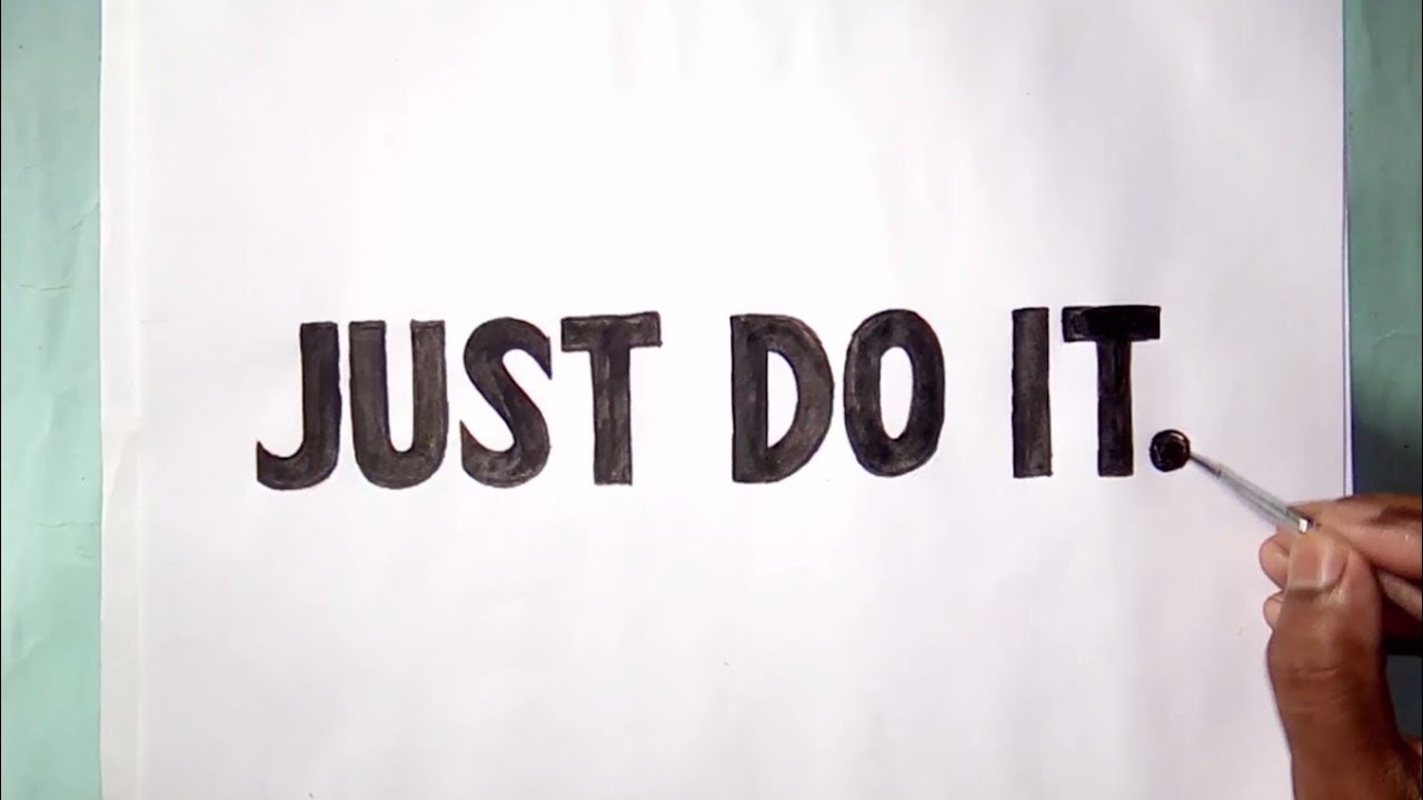 1280x720 how to draw just do it nike logo drawing - Just Do It Drawing