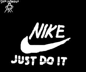 300x250 Inverted Colors Nike Slogan - Just Do It Drawing