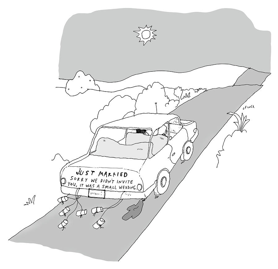 900x870 just married drawing - Just Married Car Drawing