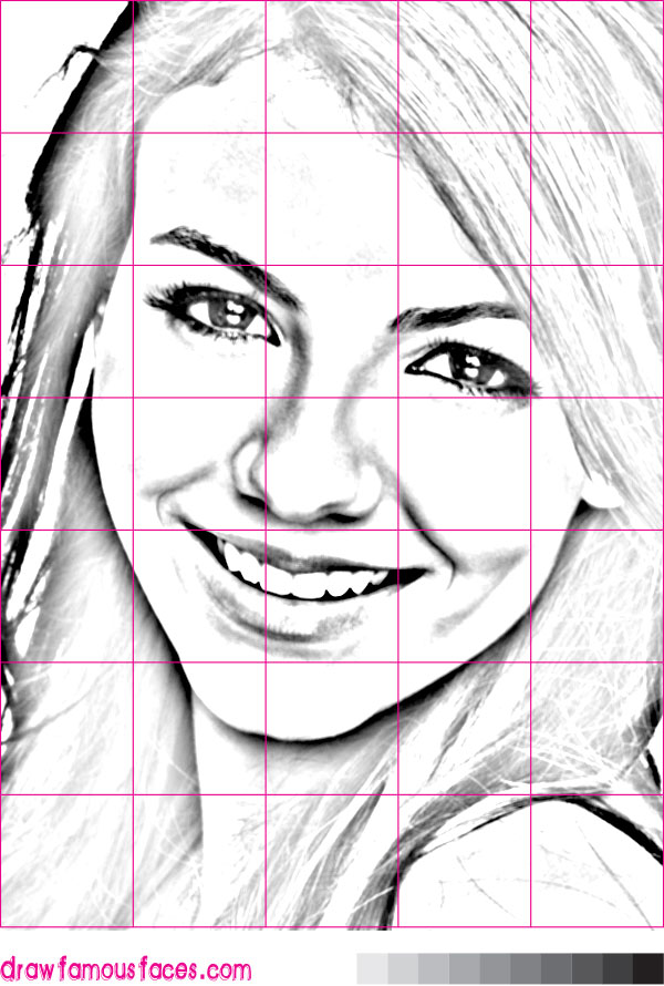 600x890 how to draw victoria justice draw famous faces - Justice Drawing