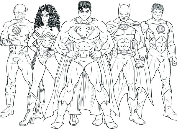 Justice League Drawing at PaintingValley.com | Explore collection of ...