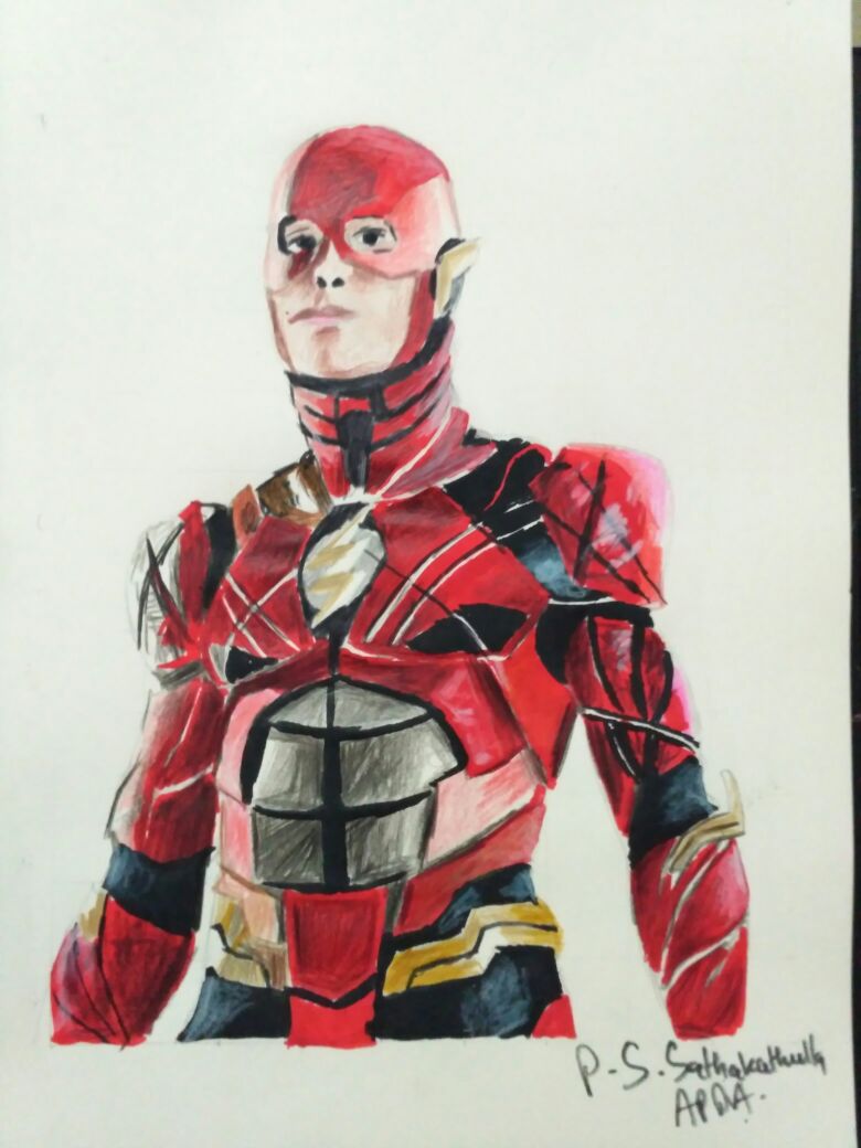 780x1040 justice league flash drawing - Justice League Drawing