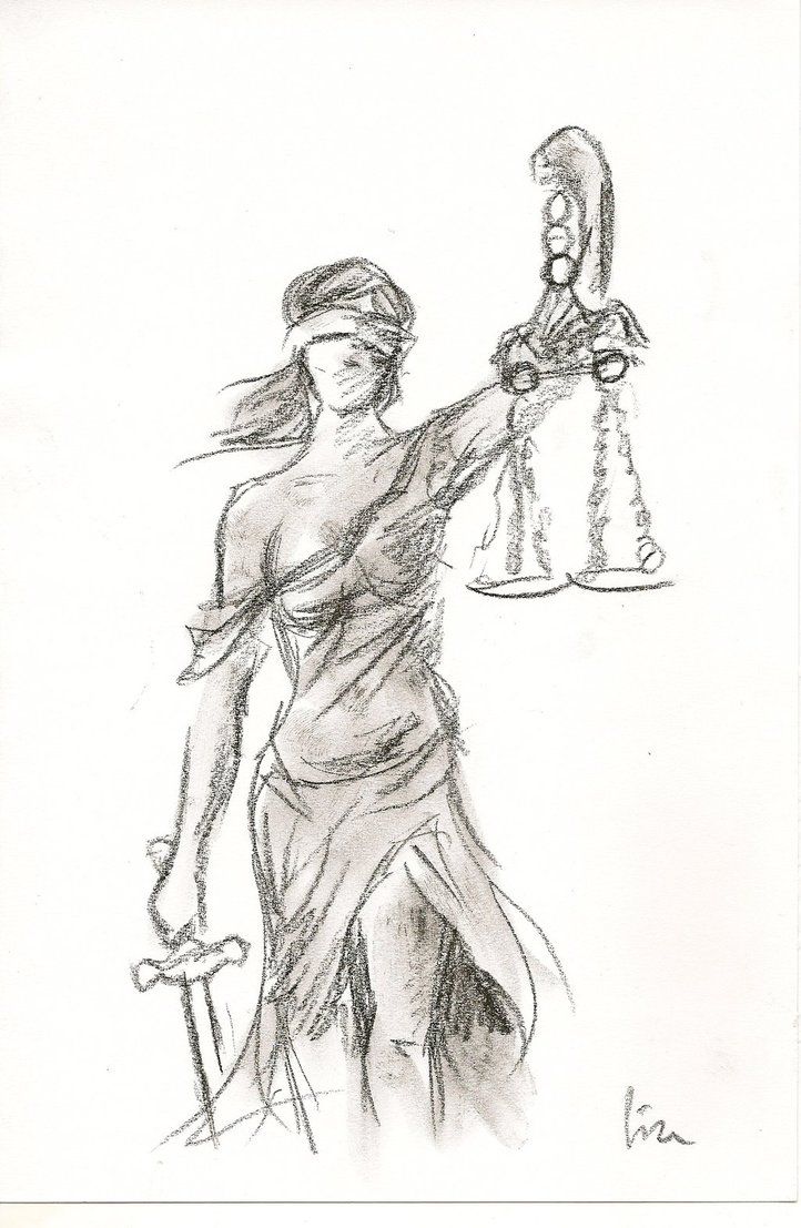 722x1107 Huge Collection Of 'lady Justice Drawing' Download More Than - Justice Scale Drawing