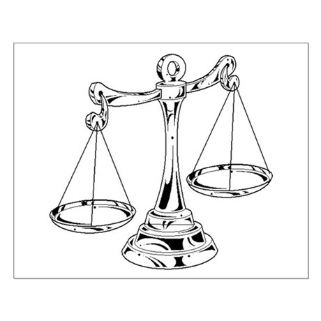 Scales Of Justice Wall Art - Justice Scale Drawing. 