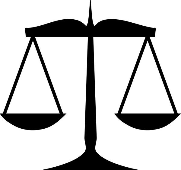 600x563 Scales Of Justice Free Vector In Open Office Drawing - Justice Scale Drawing