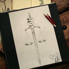 236x236 sword with justice scales drawing sketch tattoo justice tattoo - Justice Scale Drawing