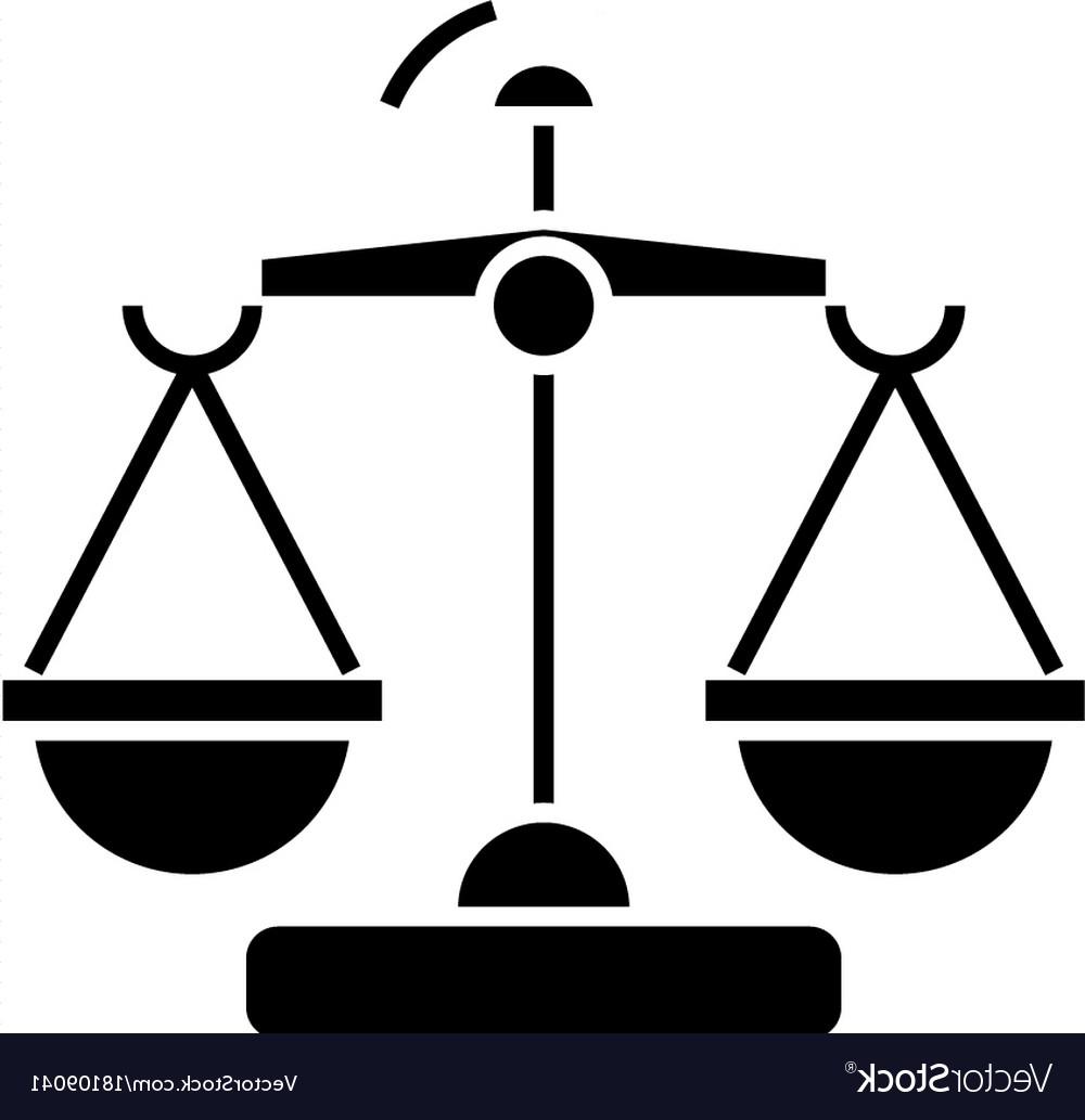1000x1033 unique law and justice scales icon vector drawing vector art library - Justice Scale Drawing