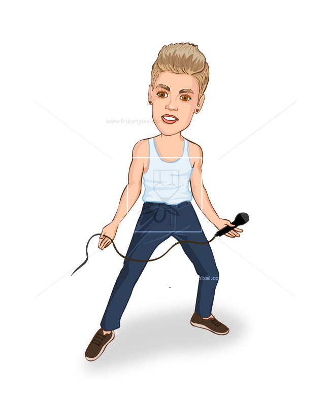 650x780 justin bieber cartoon free vectors, illustrations, graphics, clipart - Justin Bieber Cartoon Drawing