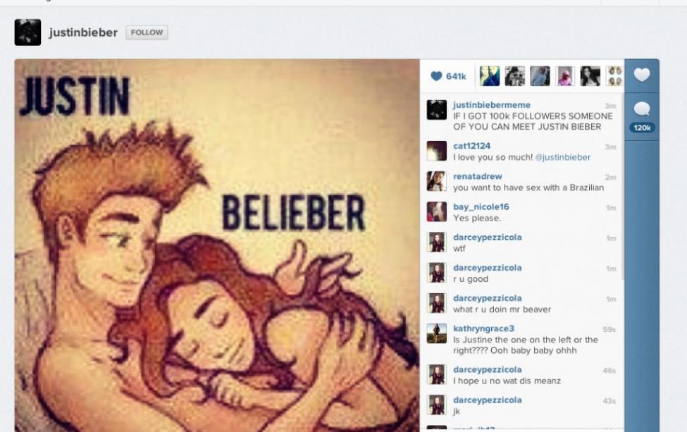 975x613 justin bieber posts racy drawing of belieber hookup on instagram - Justin Bieber Cartoon Drawing