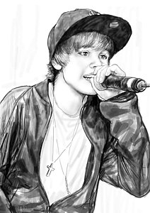 212x300 justin bieber art drawing sketch portrait drawing - Justin Bieber Drawing
