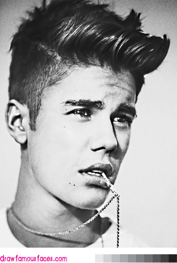 600x890 justin bieber drawing draw famous faces - Justin Bieber Drawing