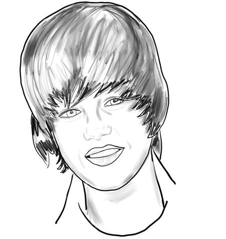 450x475 how to draw justin bieber with easy steps instructions - Justin Bieber Drawing