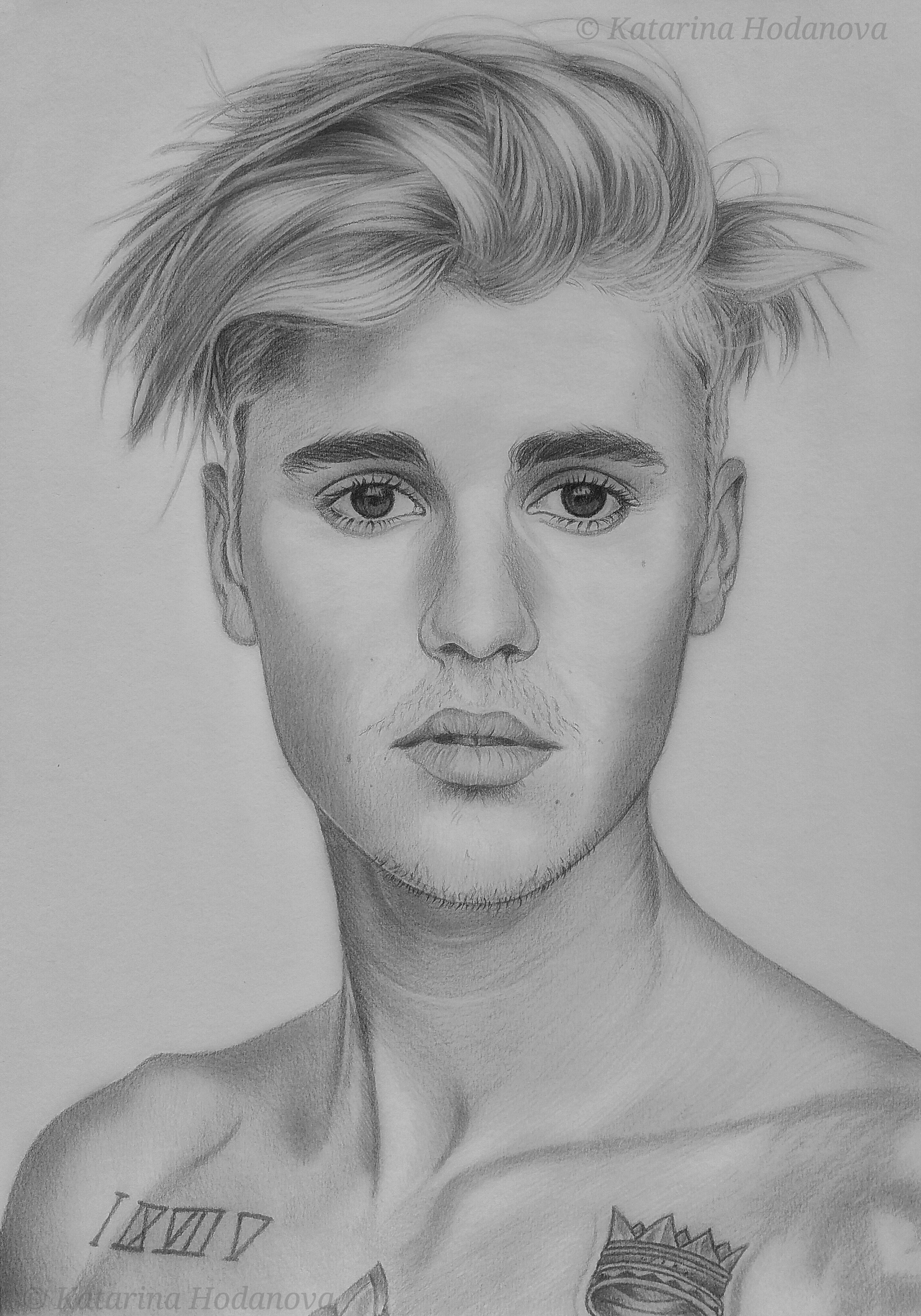 2858x4085 justin bieber, graphite pencil drawing, size x cm, canson - Justin Drawing