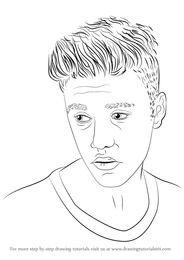 596x843 Learn How To Draw Justin Bieber - Justin Drawing