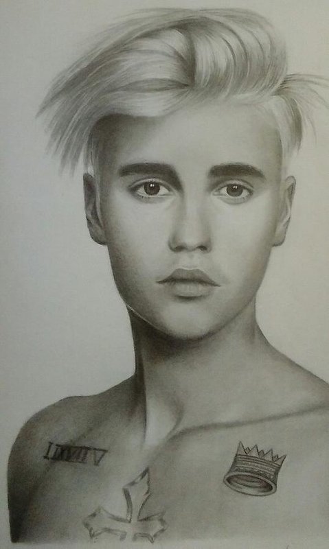 479x800 Realistic Justin Bieber Drawing Poster - Justin Drawing