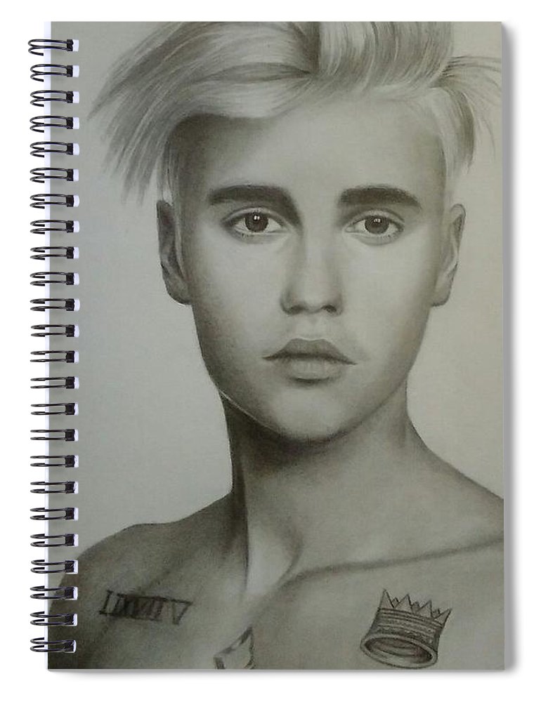 770x1000 Realistic Justin Bieber Drawing Spiral Notebook For Sale - Justin Drawing