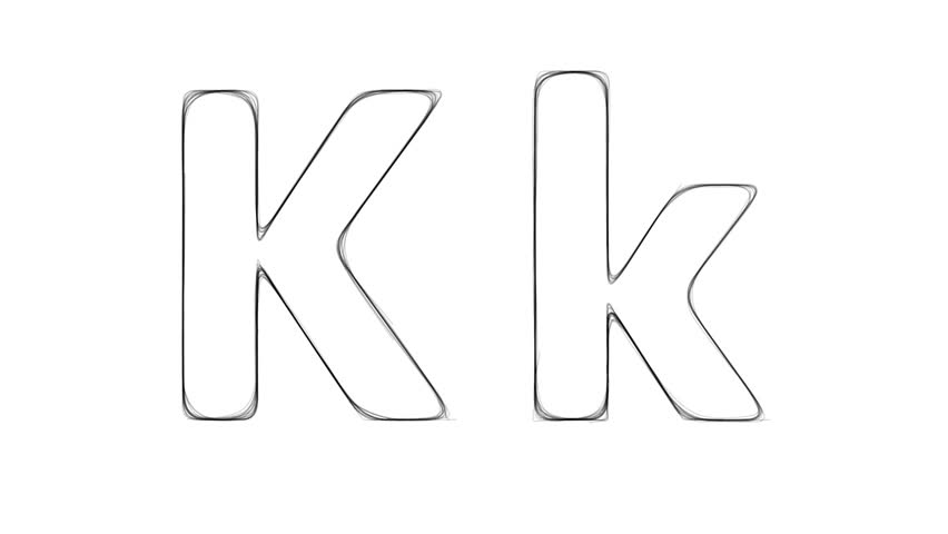 852x480 Art Hand Drawing Sketch Letter Stockvideos Filmmaterial - K Drawing