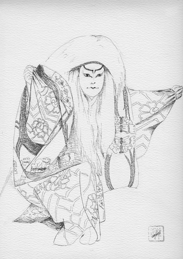 636x900 Kabuki Drawing - Kabuki Drawing
