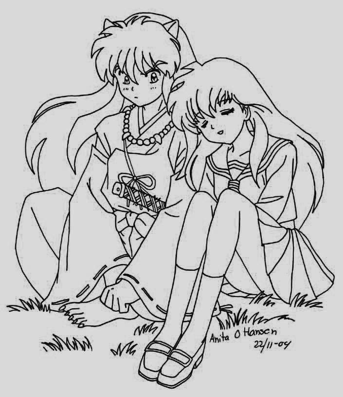 705x815 new inuyasha and kagome drawing anime amino - Kagome Drawing