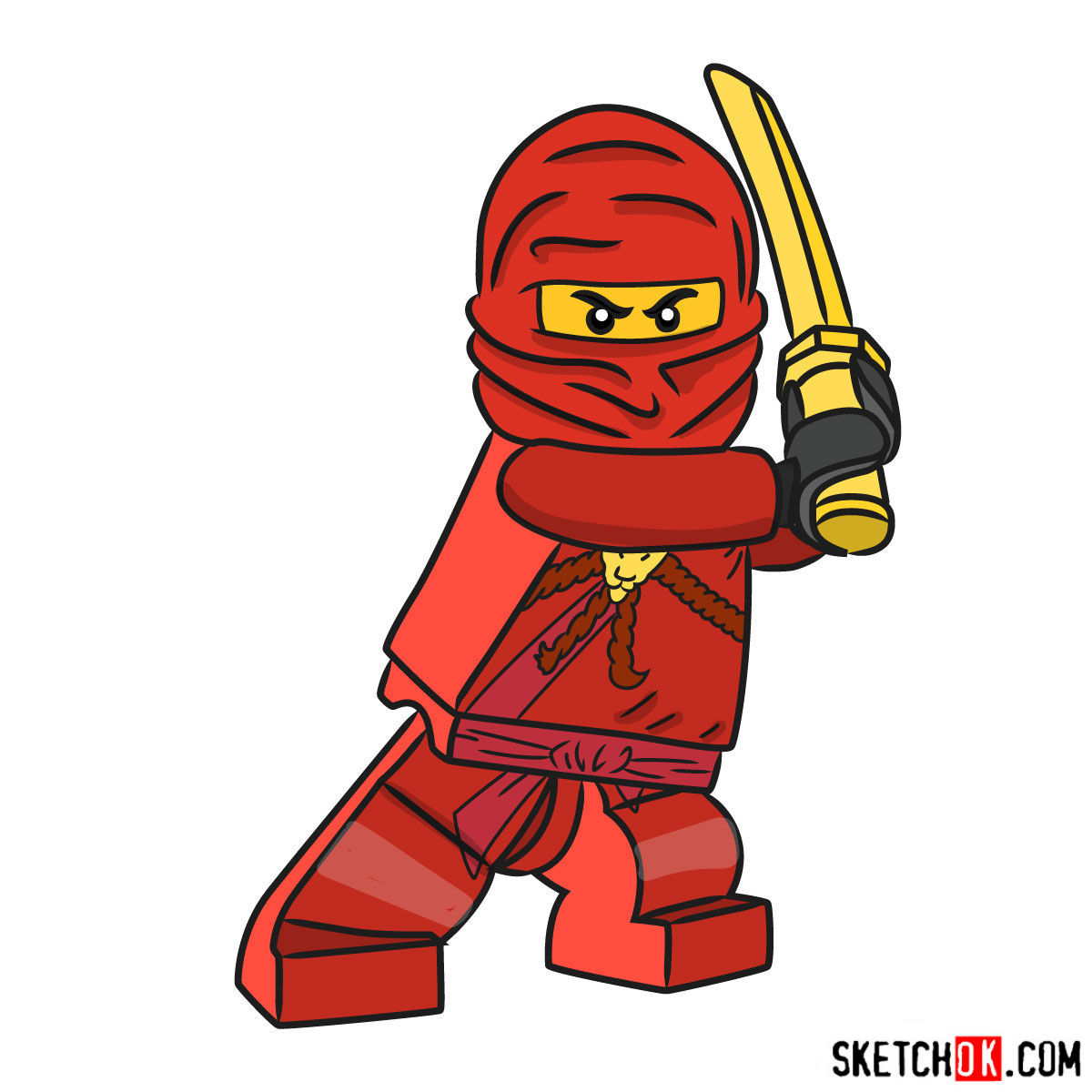 1200x1200 How To Draw Kai Ninjago - Kai Drawing