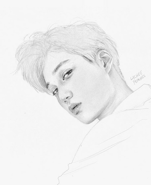 500x613 Image About Kpop In Exo Fanarts - Kai Drawing