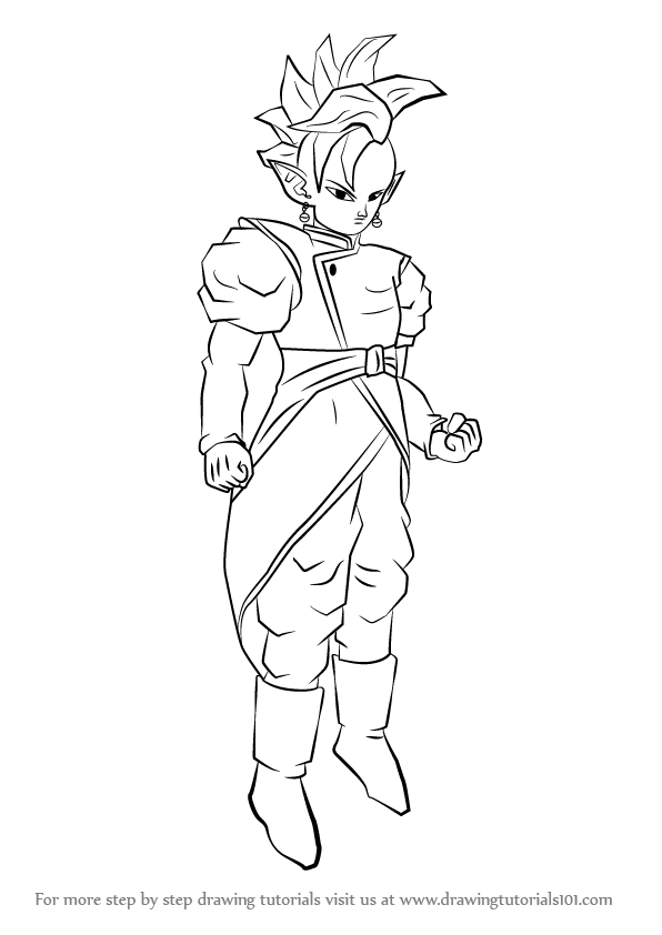 596x842 Learn How To Draw Supreme Kai From Dragon Ball Z - Kai Drawing