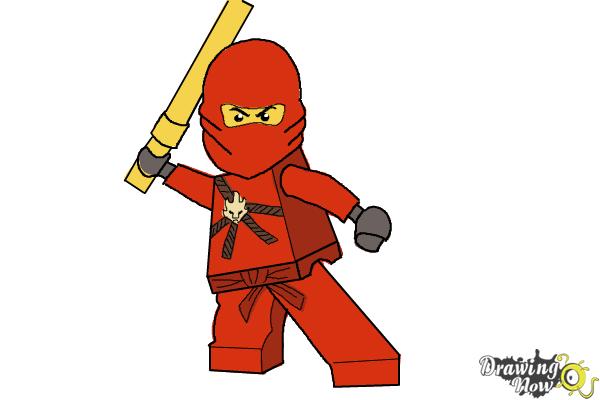 600x400 How To Draw Kai From Lego Ninjago - Kai Ninjago Drawing