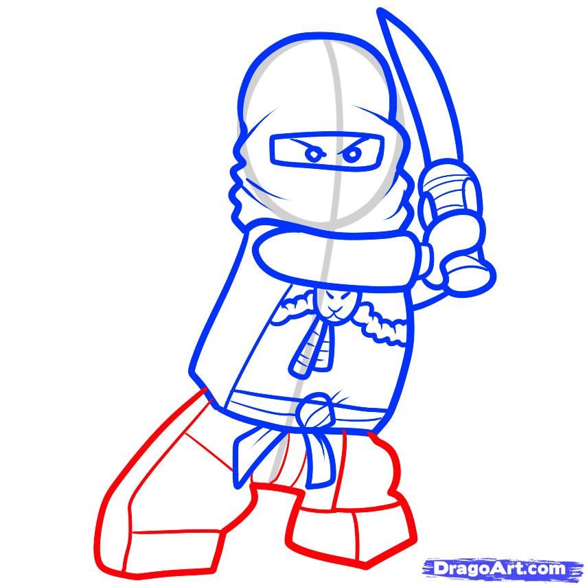 852x852 How To Draw K Kai Ninjago For The Little Mr T Cartoon - Kai Ninjago Drawing