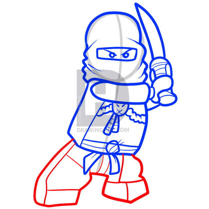 720x720 How To Draw K Kai Ninjago, Step - Kai Ninjago Drawing