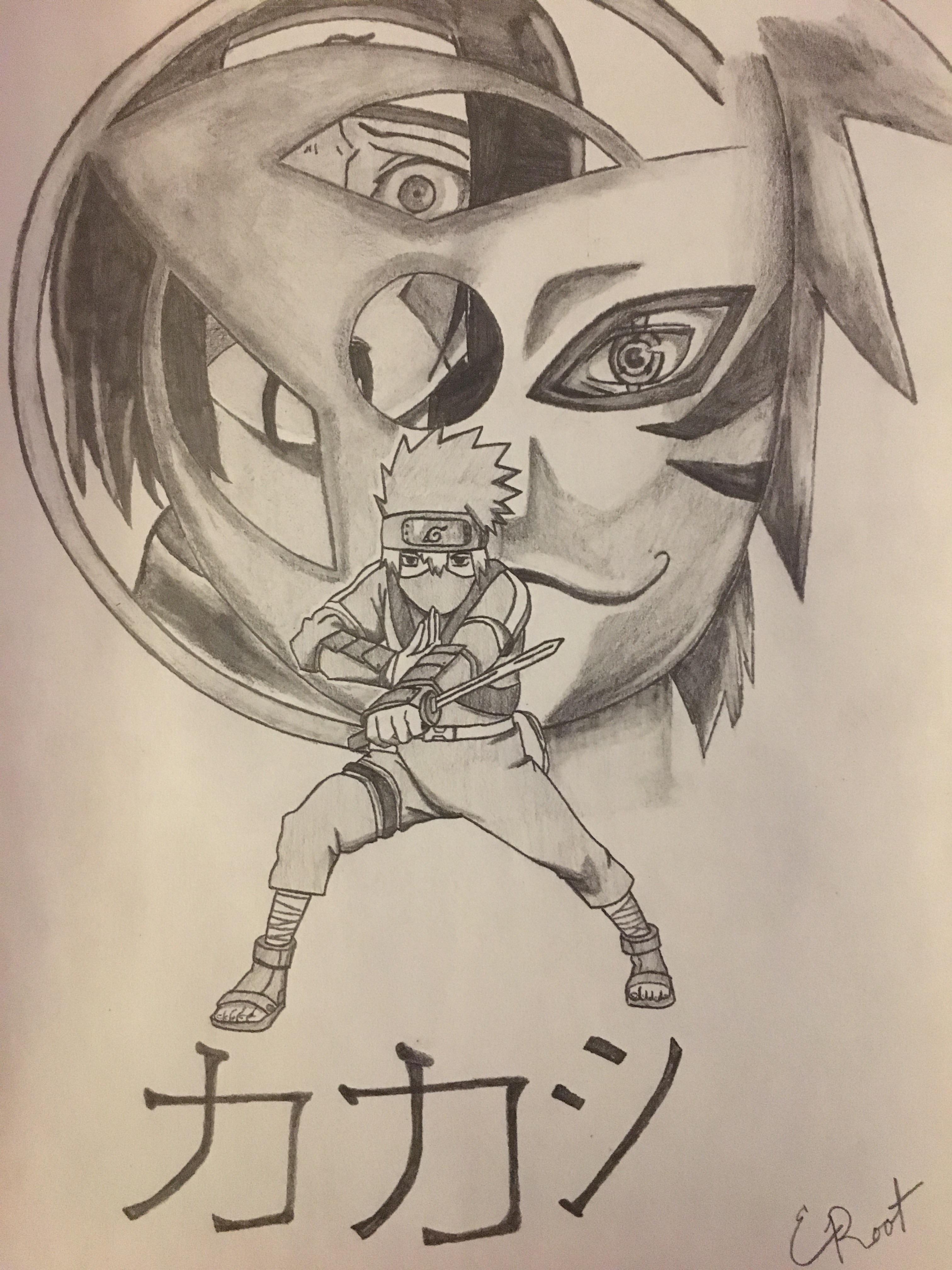 3024x4032 Made Me Feel Good To See People Liked My Obito Drawing, So I Went - Kakashi Drawing